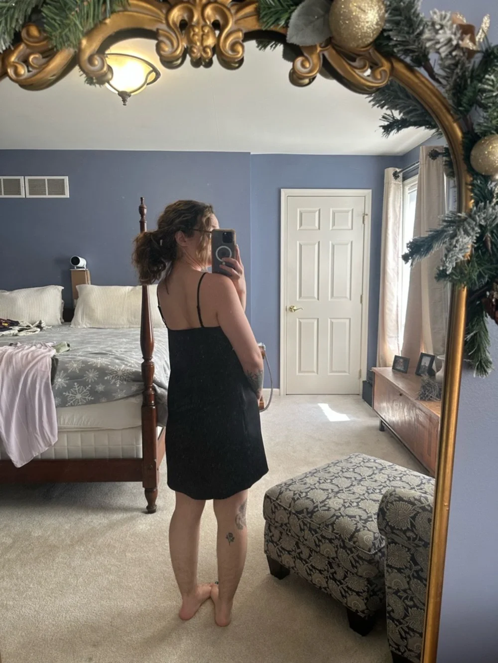 White House Black Market Black Mini Slip Dress - Picture 4 of 5